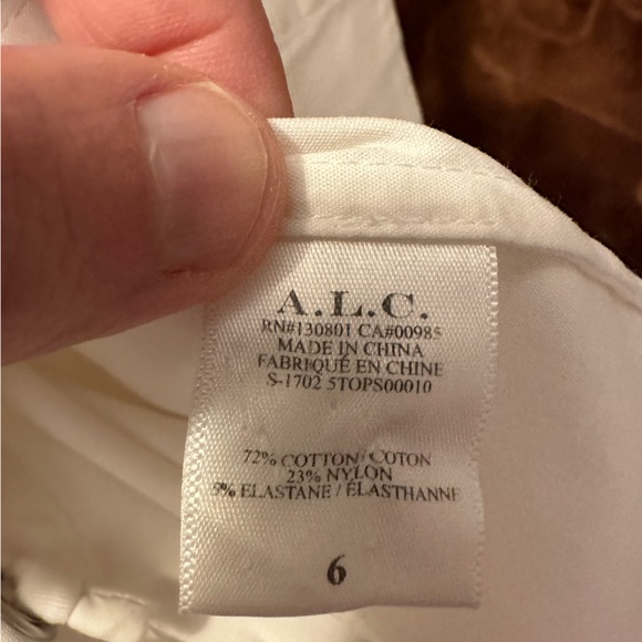 A.L.C. white Blouse Size 6 - Picture 4 of 4
